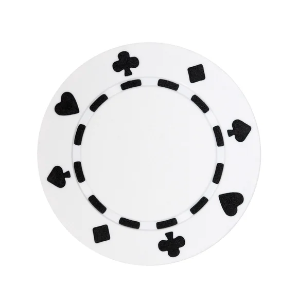 Chip de póquer blanco — Foto de Stock