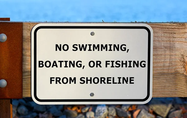 Nie pływanie, żeglarstwo, wędkowanie — Zdjęcie stockowe