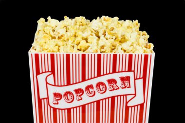 Popcorn Isolated Over Black clipart