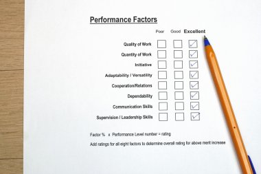 Performance evaluation survey clipart