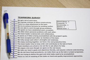 Teamwork survey clipart