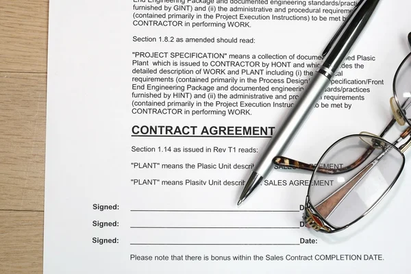 Ondertekening van het contract — Stockfoto