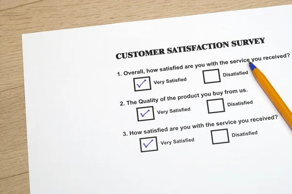Product satisfaction survey — Stock Photo, Image