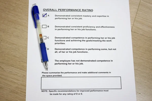 Classificação geral de desempenho — Fotografia de Stock