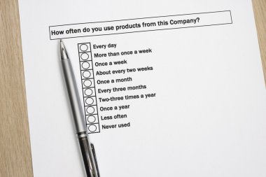 Product survey clipart