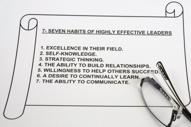 Seven habits of highly effective leaders clipart