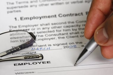 Employment contract clipart