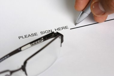 Sign here clipart