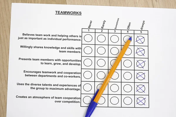 Teamworks survey — Stock Photo, Image
