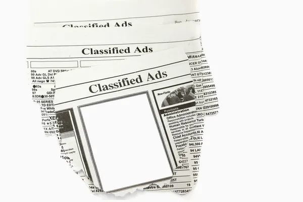 Anúncios classificados — Fotografia de Stock