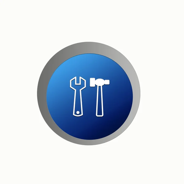 Werkzeug-Symbol blau — Stockfoto