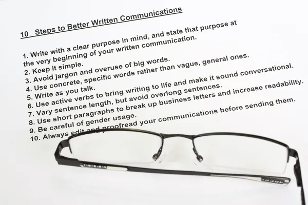 Ten steps to better communications — Stock Photo, Image
