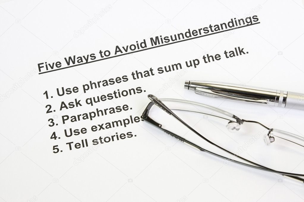 Five ways to avoid misunderstanding