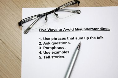 Five ways to avoid misunderstanding clipart