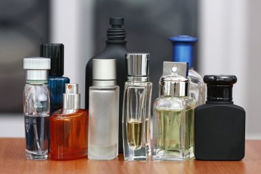 Perfume and fragrances bottles clipart