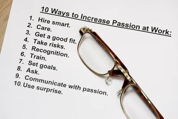 10 ways-hoz növekszik a szenvedély a munkahelyi — Stock Fotó