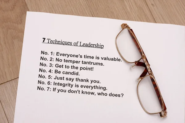 Seven techniques of leadership — Stock Photo, Image