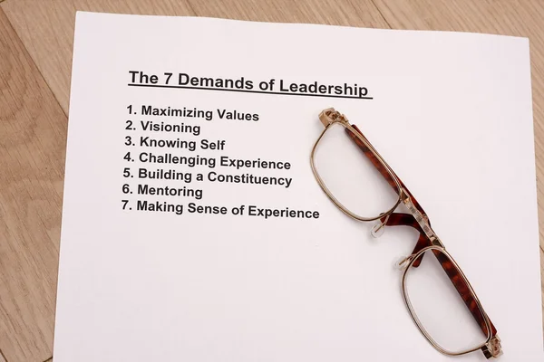 Seven rule of leadership — Stock Photo, Image