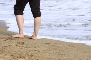 ayakları üzerinde beach