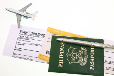 Passport And Boarding Pass clipart