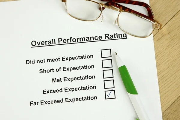 Overall Performance Rating — Stock Photo, Image
