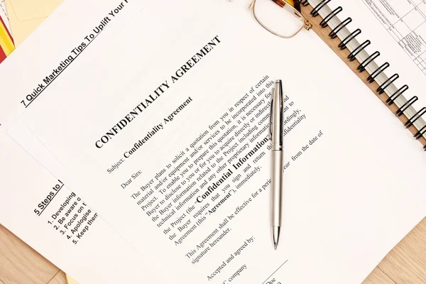 Confidentiality Agreement — Stock Photo, Image