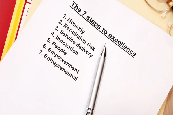 Los 7 pasos hacia la excelencia — Foto de Stock