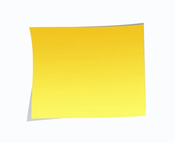 Yellow memo page — Stock Photo, Image