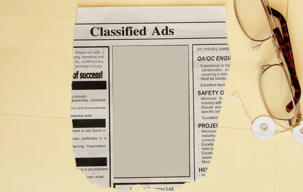 Anúncios classificados — Fotografia de Stock