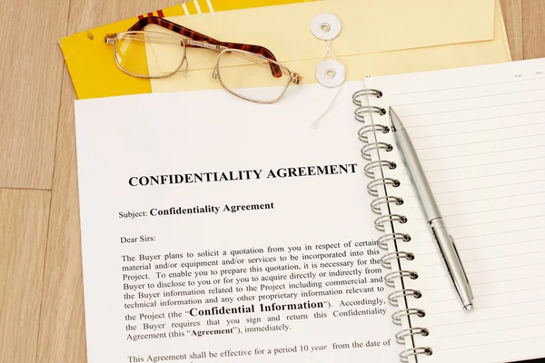 Acuerdo de confidencialidad — Foto de Stock