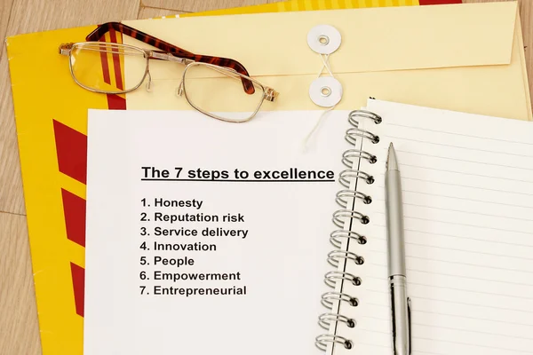 Siete pasos hacia la excelencia — Foto de Stock