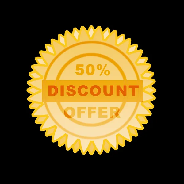 stock image Gold seal discount