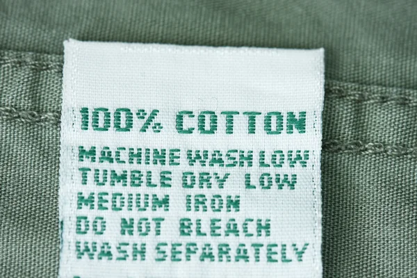 Etiqueta 100% algodón —  Fotos de Stock