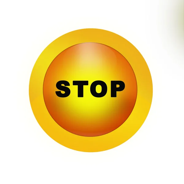 Detener icono botón —  Fotos de Stock