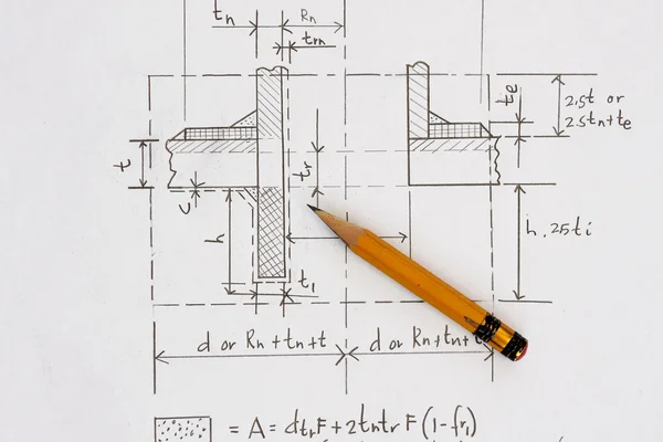 Design calculation of Nozzle — Stock Photo, Image