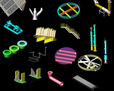 3D render of machineries clipart