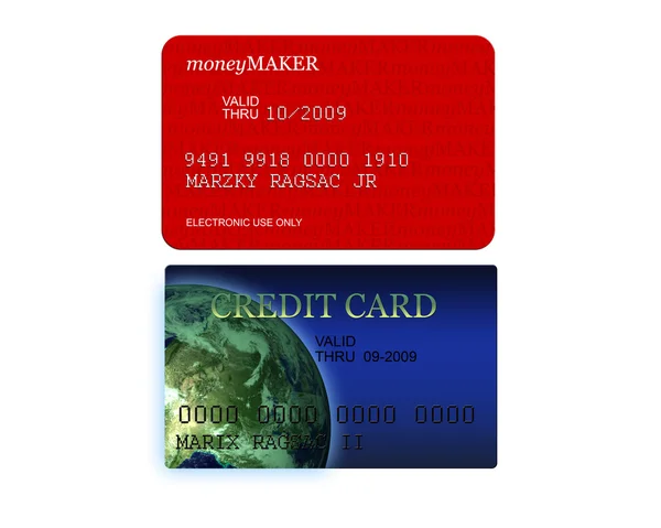 Karta kredytowa na biały — Zdjęcie stockowe