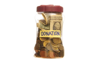 Donation in a Jar clipart