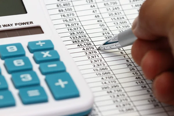 Studying Financial Numbers — Stock Photo, Image