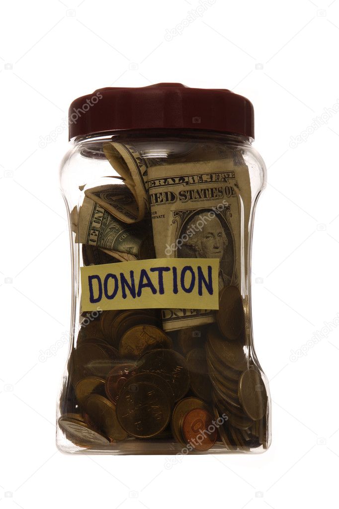 Donation in a jar