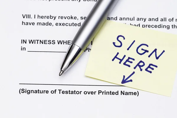 Pen And Signature — Stock Photo, Image