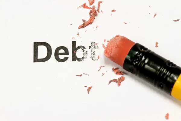 擦除的债务 — 图库照片