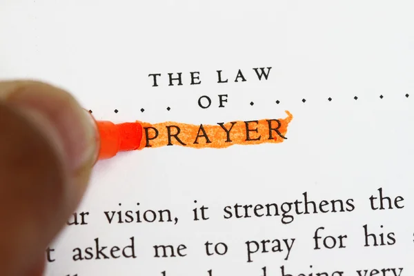 Закон молитвы — стоковое фото