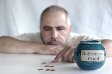 Retirement fund bankrupt clipart