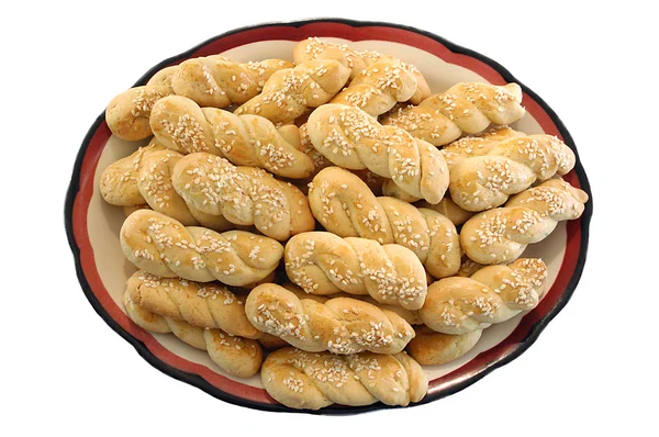 Kekse auf dem Teller — Stockfoto