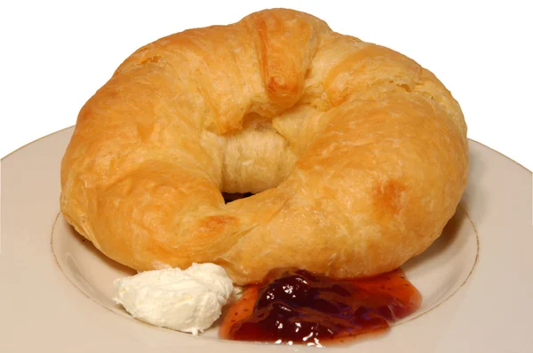Croissant-Frühstück — Stockfoto