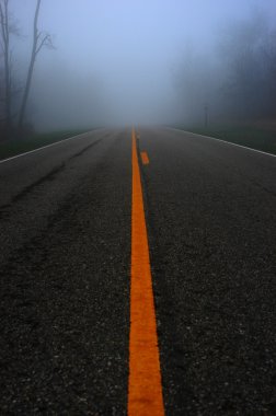 Foggy road clipart