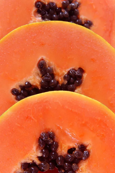 Papaya plakjes — Stockfoto