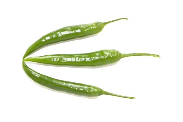 Green hot chili peppers — Stock Photo, Image