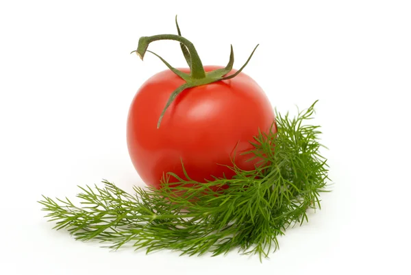 Tomato wiht dill — Stock Photo, Image